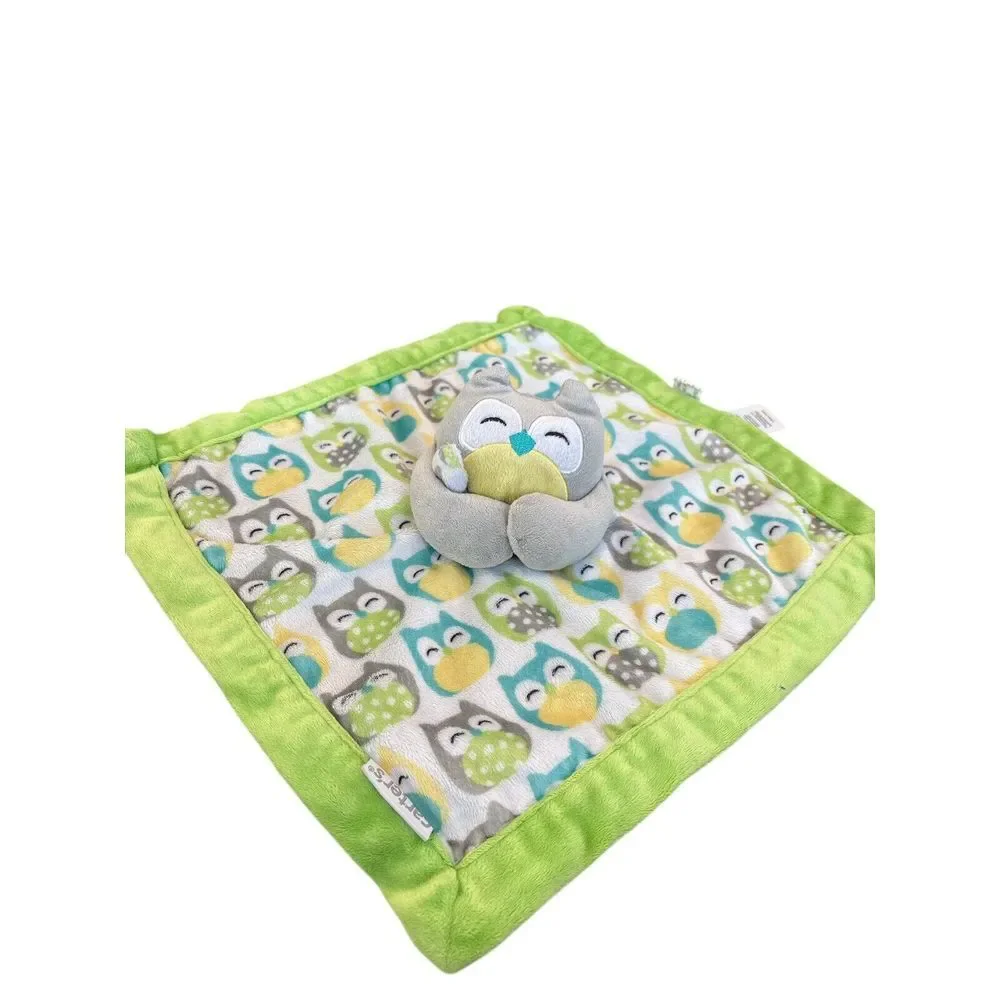 Lot of Lovey Security Blankets Soft Baby Dog Cow‎ Monkey Owl Plush Animals Clean
